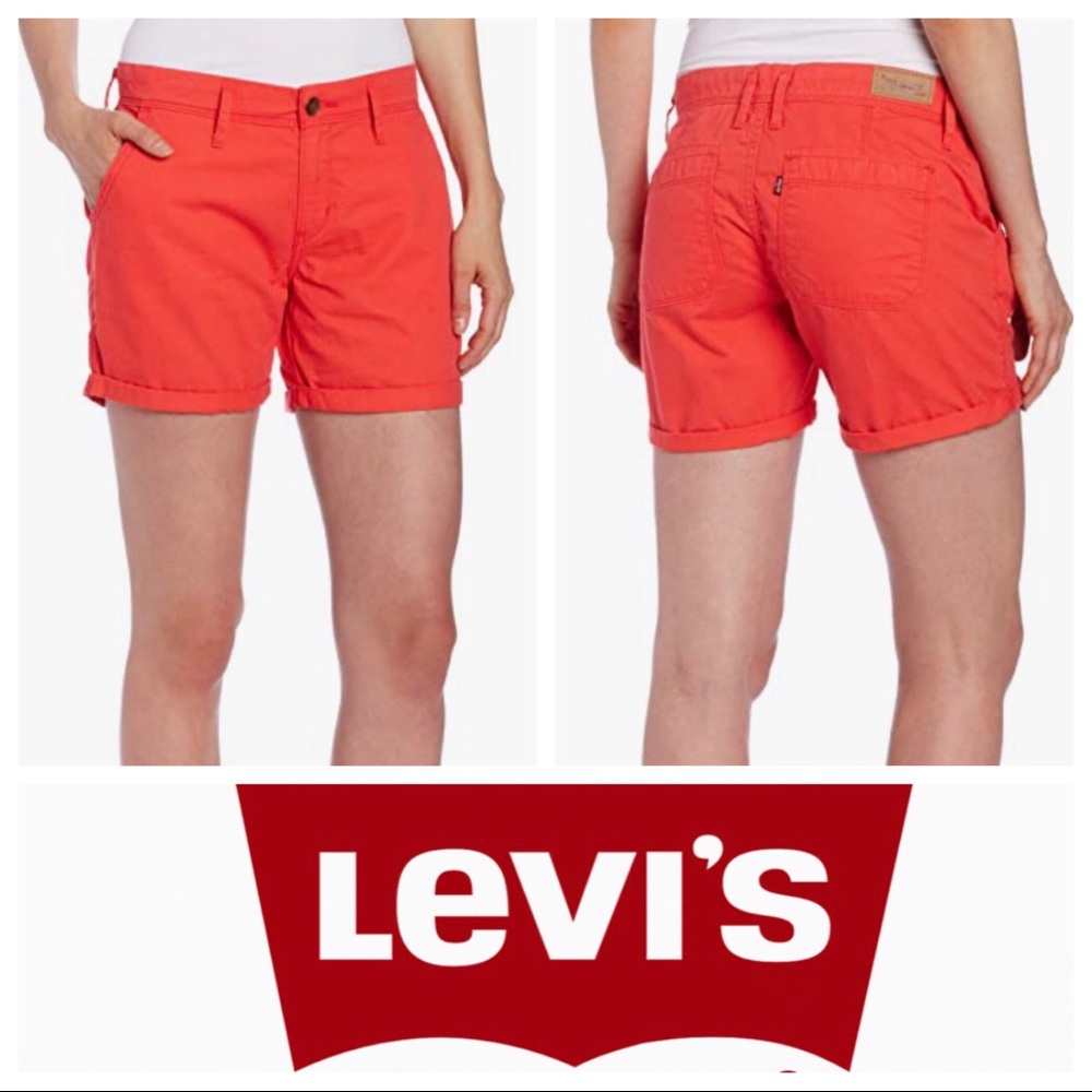NWT Levi's Coral Cuffed Shorts 4 / 27